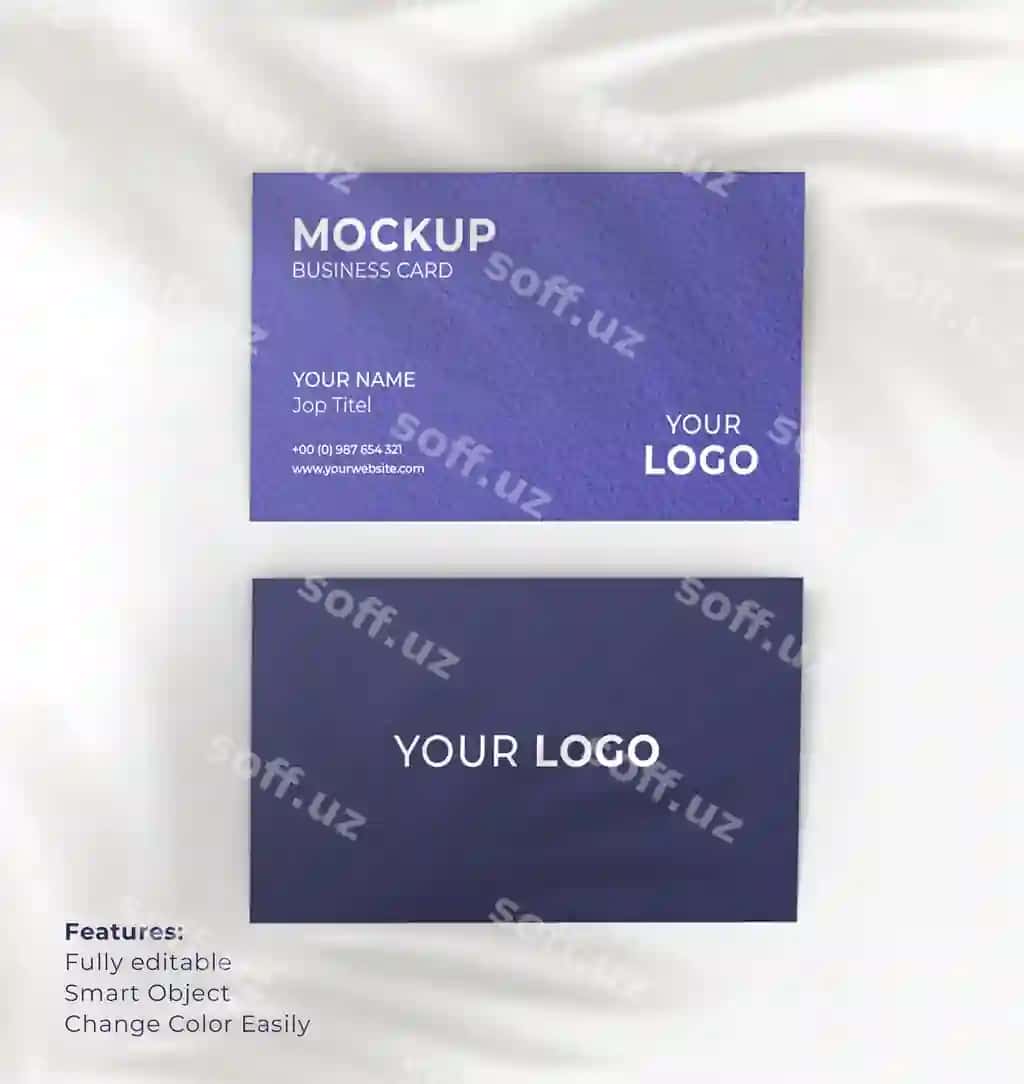 Zamonaviy biznes karta maketi | Modern business card mockup