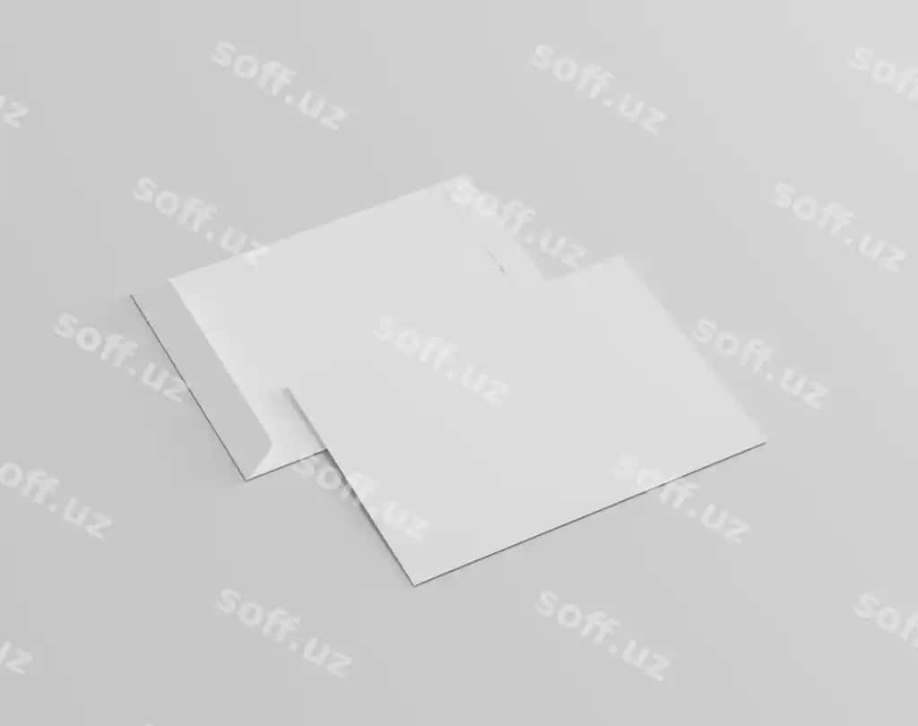 Bo'sh oq katta muroja namunasi bo'sh fonda | Blank white big envelope mockup empty background