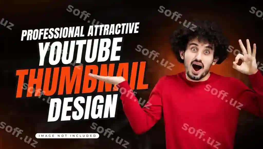 Jozib yorqin YouTube miniatura dizayni | Attractive glowing youtube thumbnail design