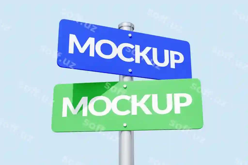 Yo'nalish doskalari mockup | Directional boards mockup