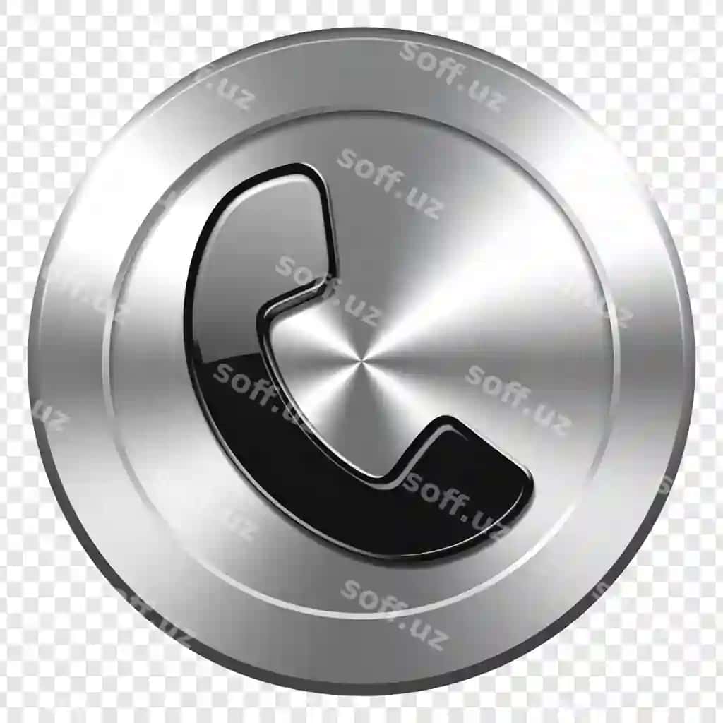 Metalik telefon ikon tugmasi UI UX dizayni | Metallic telephone icon button ui ux design