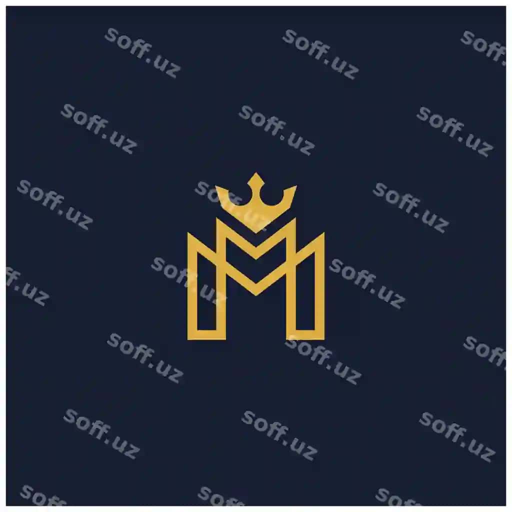 M harfi sarodir chiroyli logotip dizayni brend identifikatsiyasi logotiplar vektor zamonaviy | Letter m crown elegant logo design brand identity logos vector modern