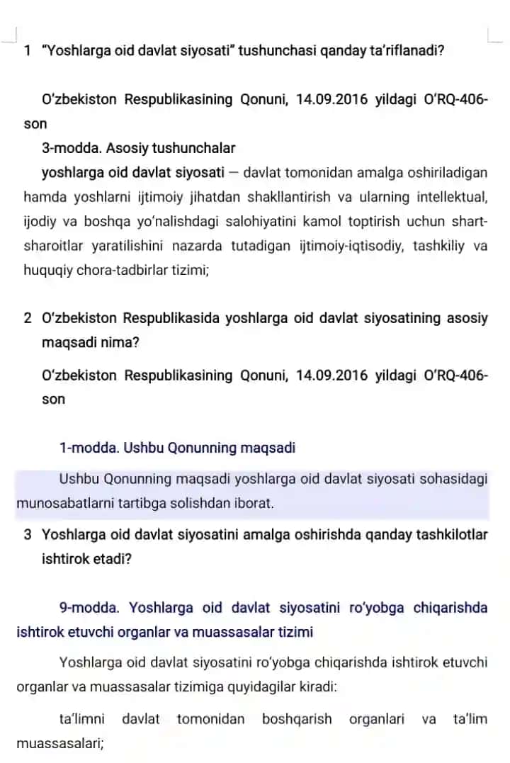 Argos test Yoshlar yetakchisi