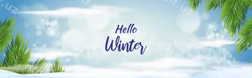 Vektor illustratsiyasi qishga salom orqa foni | Vector illustration hello winter background