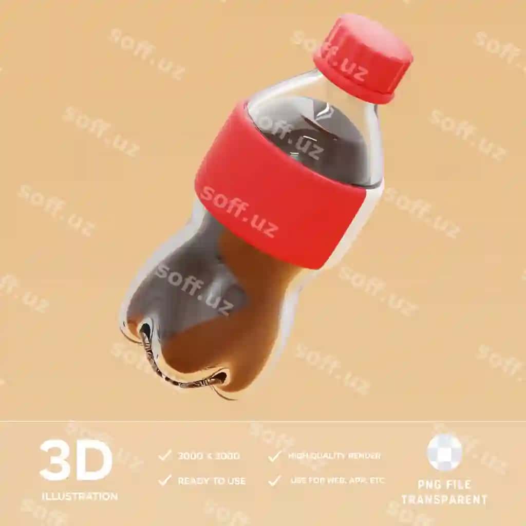 Psd soda uch o'lchovli illustratsiya | Psd soda 3d illustration