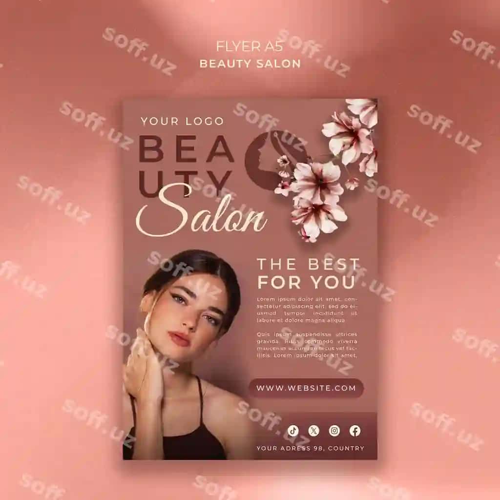 Chiroy salon shablon dizayni | Beauty salon template design