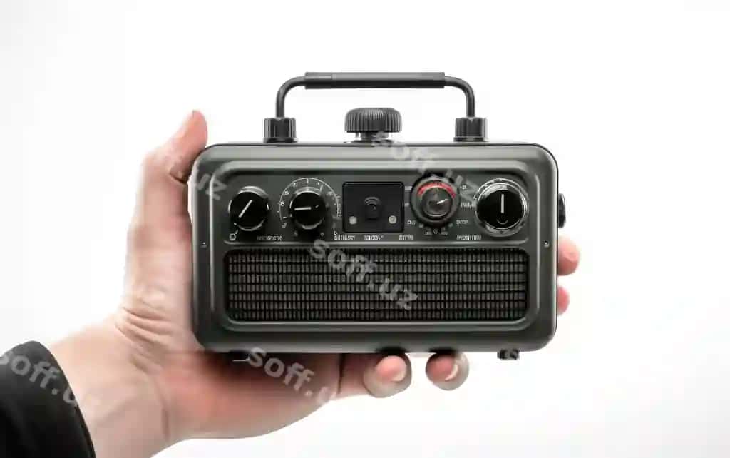 Jozibador rasm qo'l bilan aylantriladigan radio ajraltirilgan shaffof fonda PNG | Captivating photo hand crank radio isolated transparent background png
