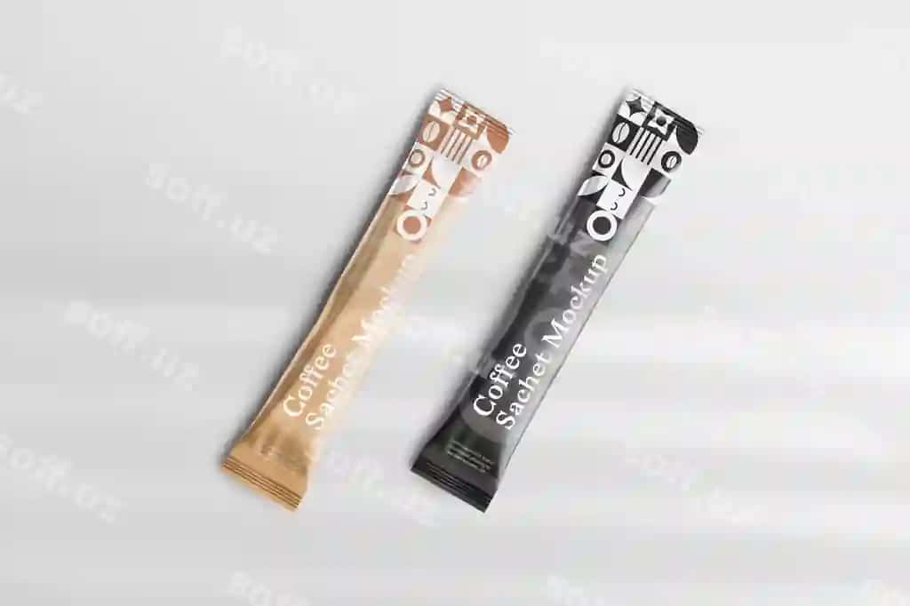 Kofe paketi namunasi | Coffee sachet mockup