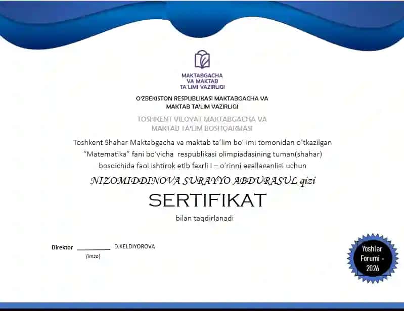 Sertifikat shablon