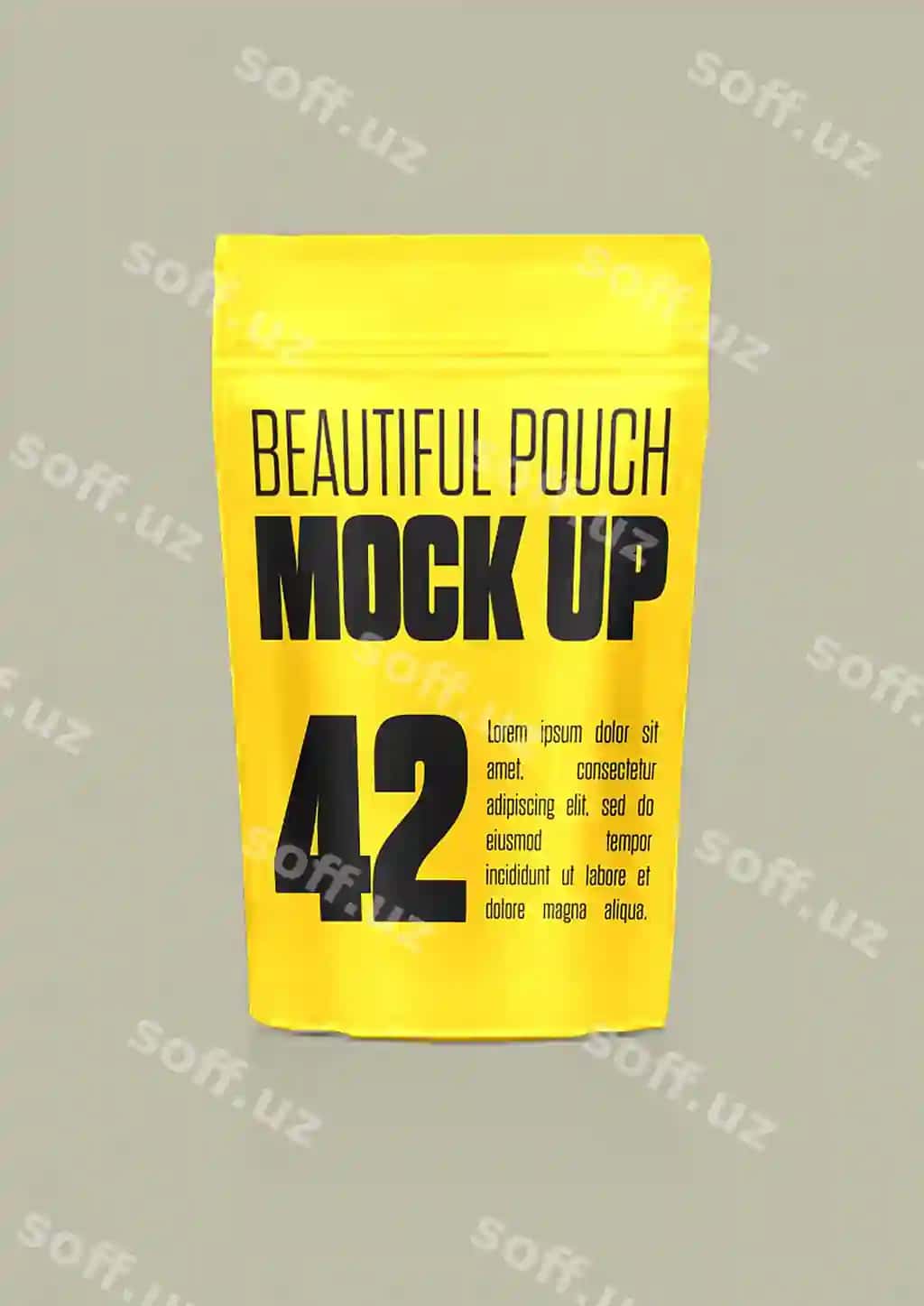 Tikilib turadigan poyucha namunasi | Stand up pouch mockup