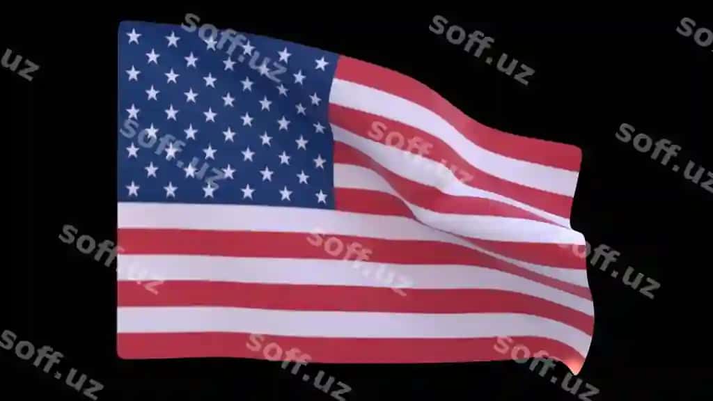 Bayroq shamolda qora fonda ko'tarilgan | Flag is flying wind with black background