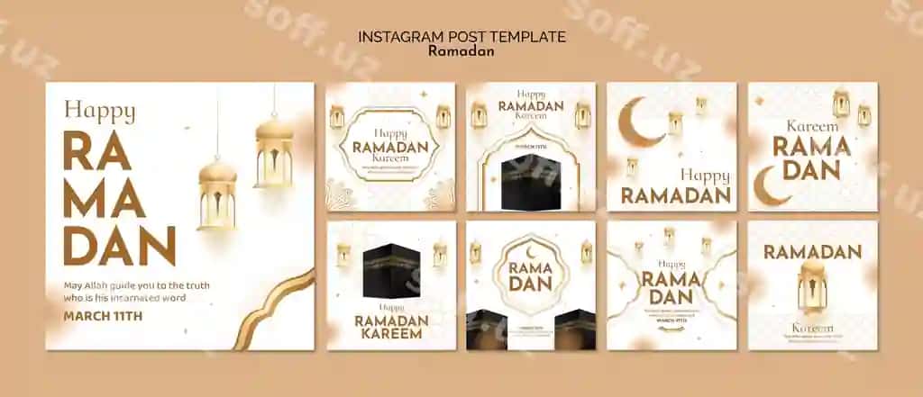 Ramazon bayrami Instagram postlari | Ramadan celebration instagram posts