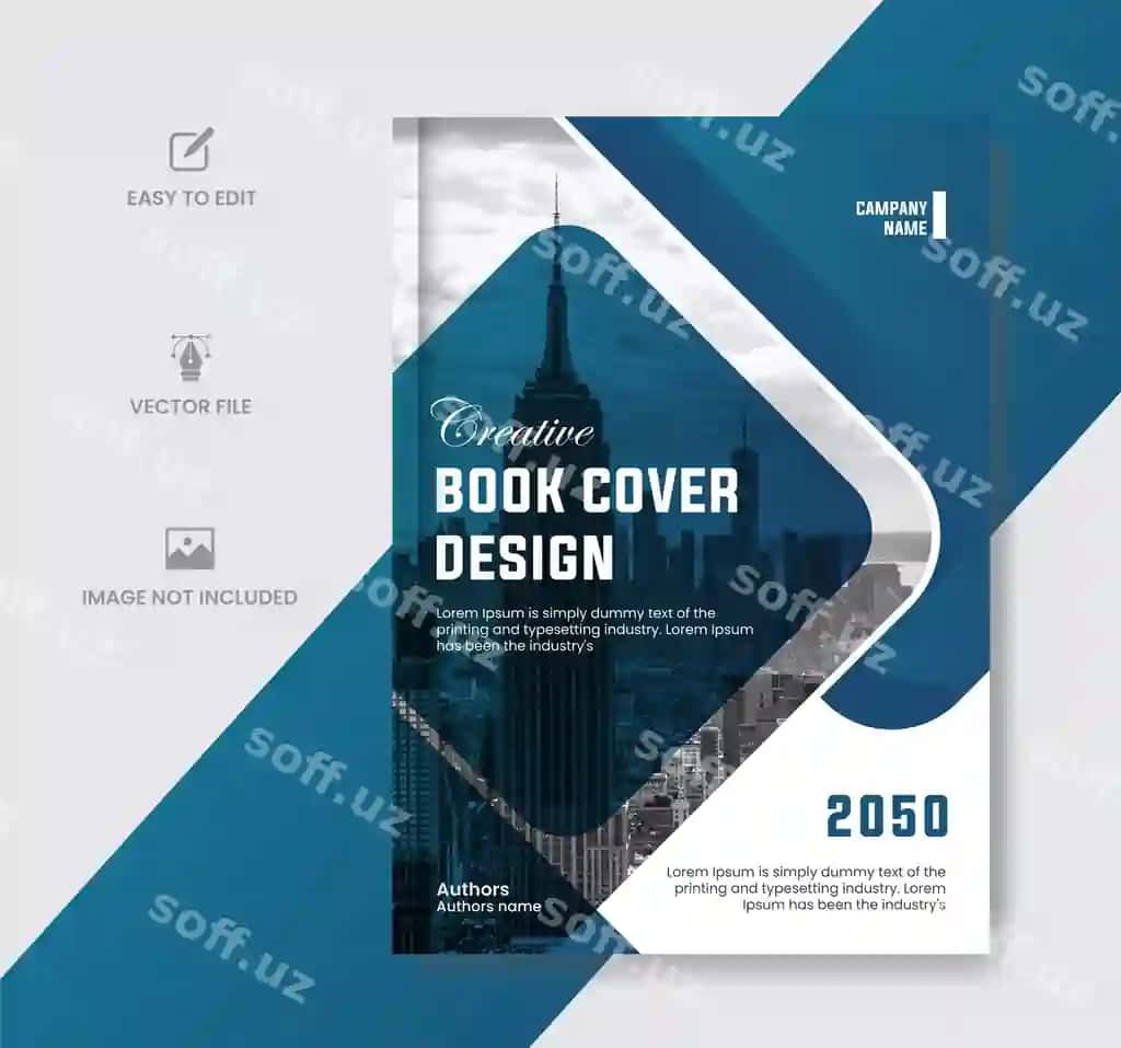 Bepul vektor anqariy chiroyli korporativ kitob qoplashi shabloni | Free vector abstract elegant corporate book cover template