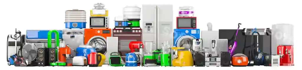 Oshxona uy jihozlari rangli 3d render ajraltirilgan shaffof | Colored kitchen household appliances 3d rendering isolated transparent