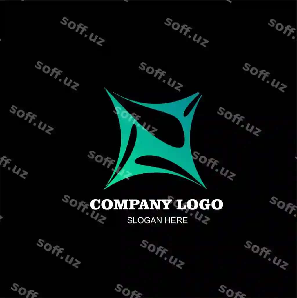 Qora fonda kompaniya logotipi | Company logo with black background