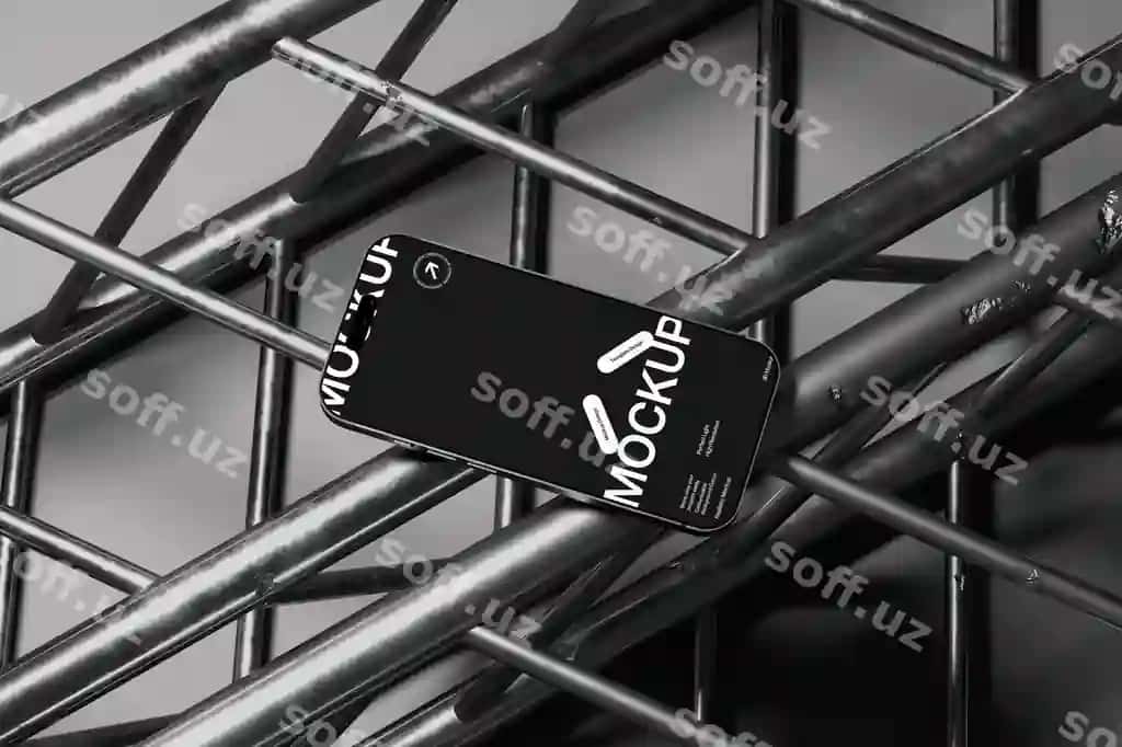 Sanoat uslubi telefon mockup sozlamalari | Industrial style phone mockup setup