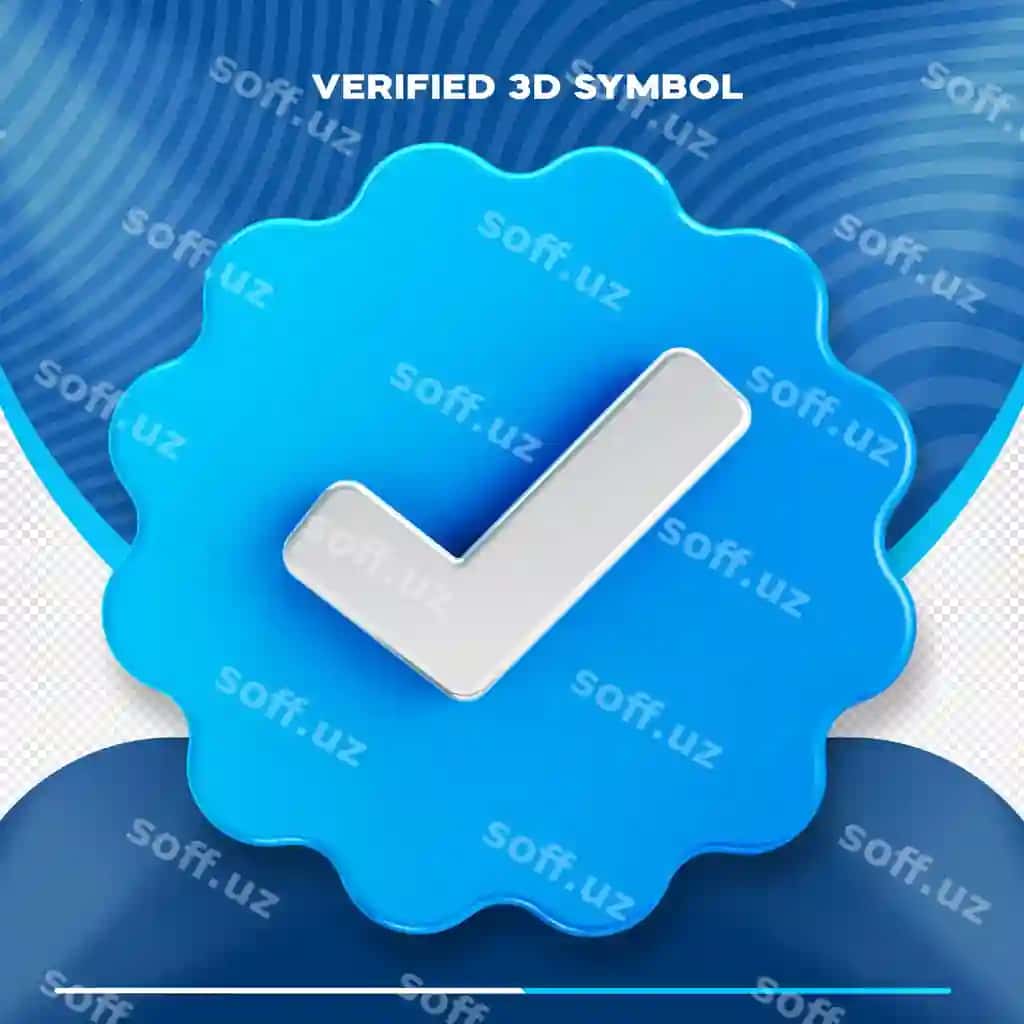 3d ramz ajralangan ijtimoiy tarmoqlar tekshirish ikonasi tekshirilgan ok ko'k oq | 3d symbol isolated social media check icon checked ok blue white
