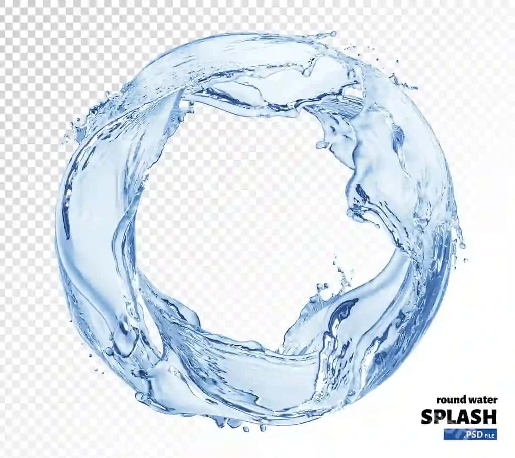 Doira suvoq sochilishi ajraltirilgan | Circle water splash isolated