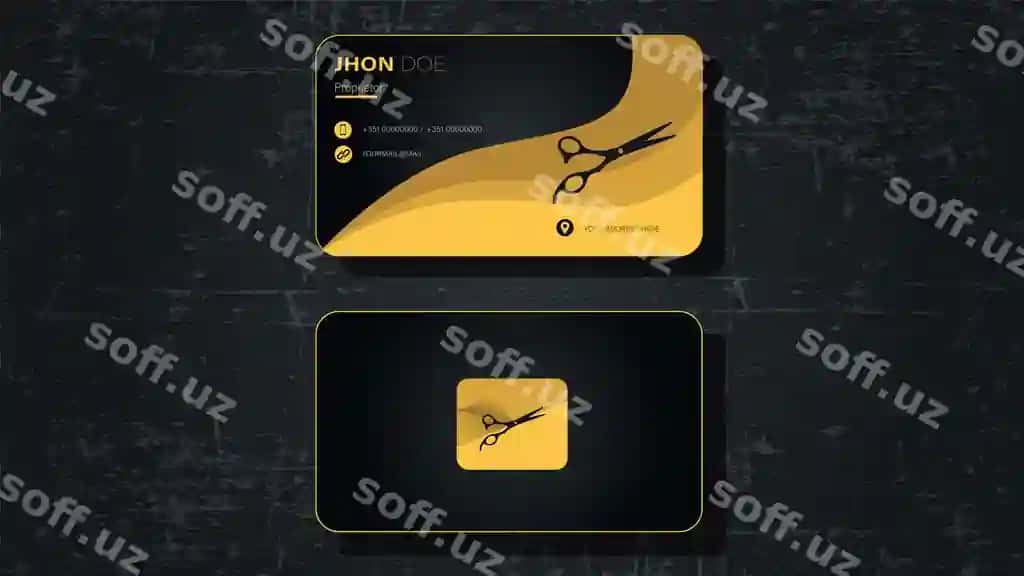 Salon vizit karta dizayni | Salon visiting card design