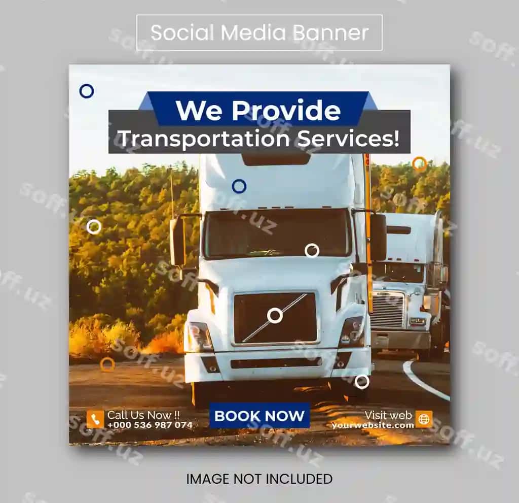 Ijara mashina post banneri dizayn shabloni | Rent car post banner design template
