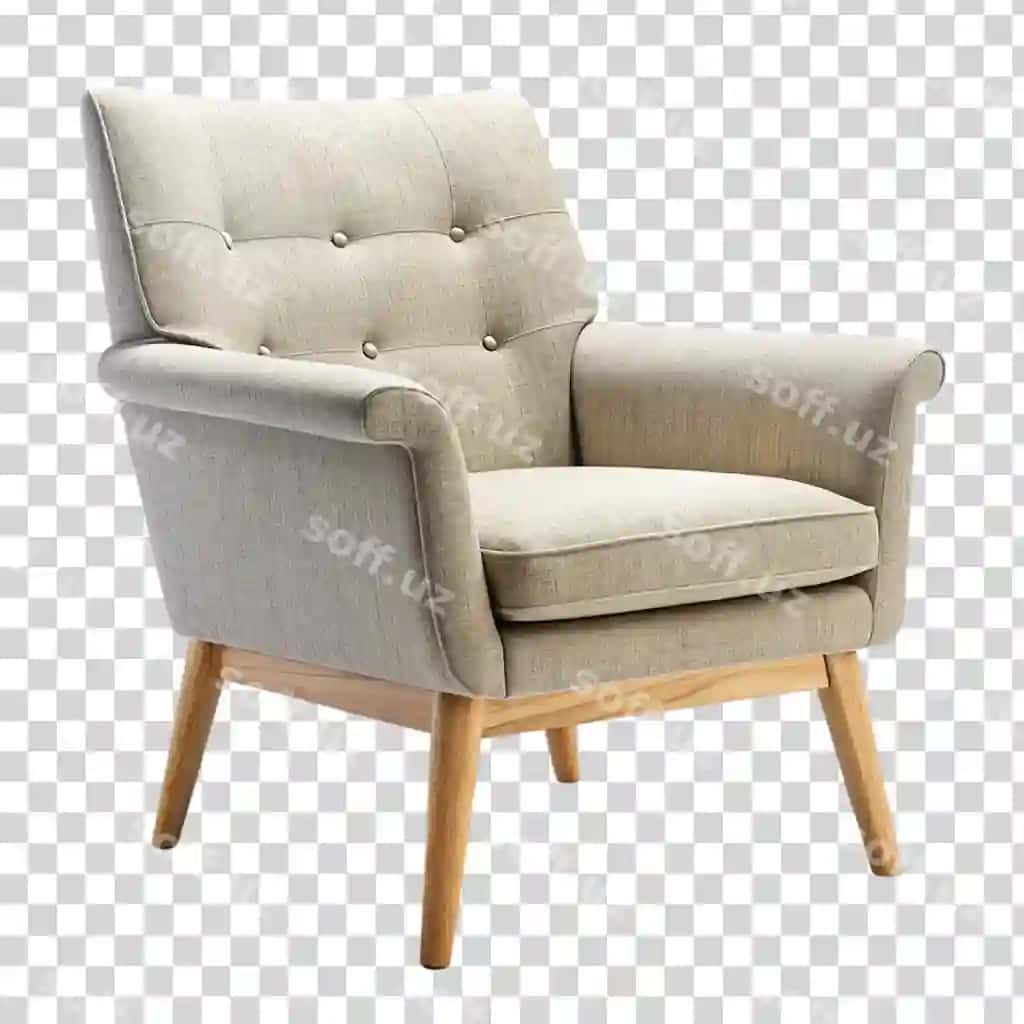 Skandinaviya kreslosi izolyatsiya qilingan shaffof fon | Scandinavian armchair isolated transparent background