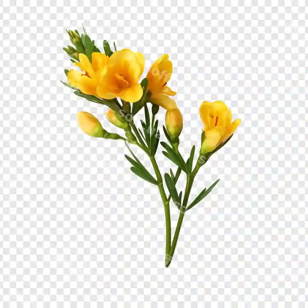 Freesiya gul png ajraltirilgan shaffof fonda | Freesia flower png isolated transparent background