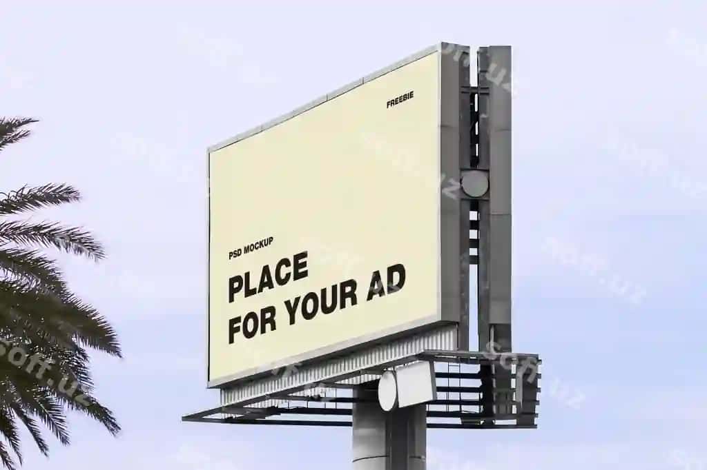 Bo'sh reklama doskasi namunasi | Blank billboard mockup