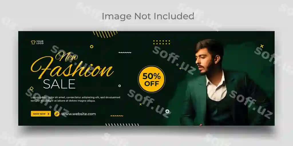 Moda sotuv ijtimoiy tarmoqlar facebook veb varaq shabloni | Fashion sale social media facebook web cover template