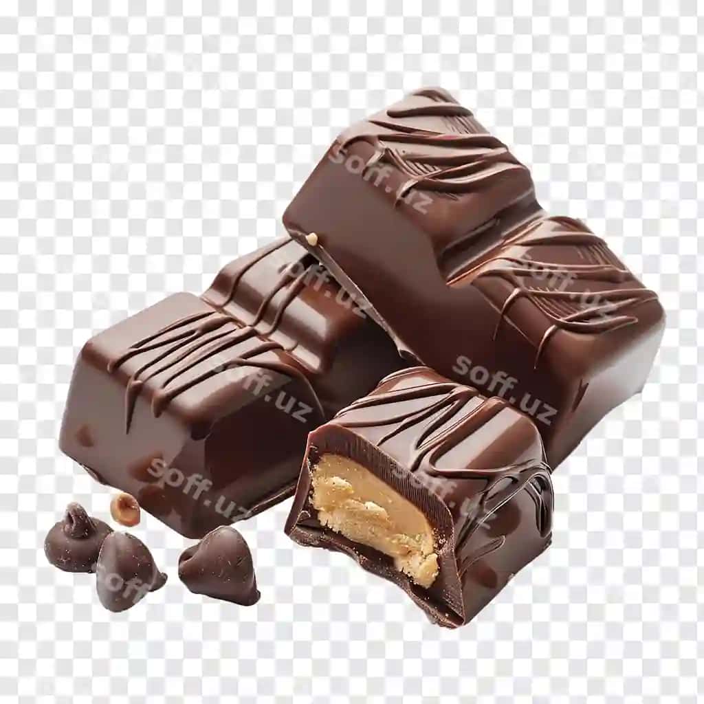 Mazali qora shokolad bar shaffof orqa fonda ajraltirilgan | Delicious dark chocolate bar isolated transparent background
