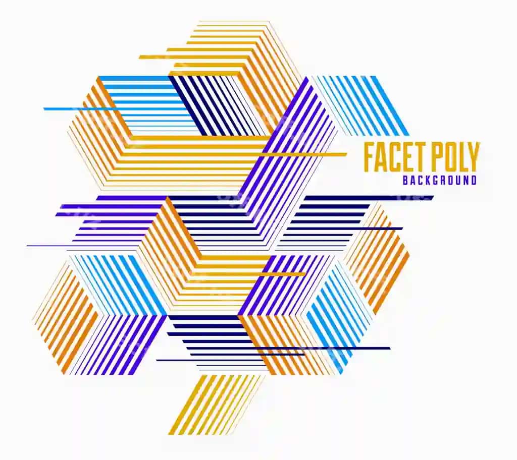 Chiziq dizayni 3d kublar uchburchaklar anqarli ko'p qirrali past fon | Line design 3d cubes triangles abstract background polygonal low