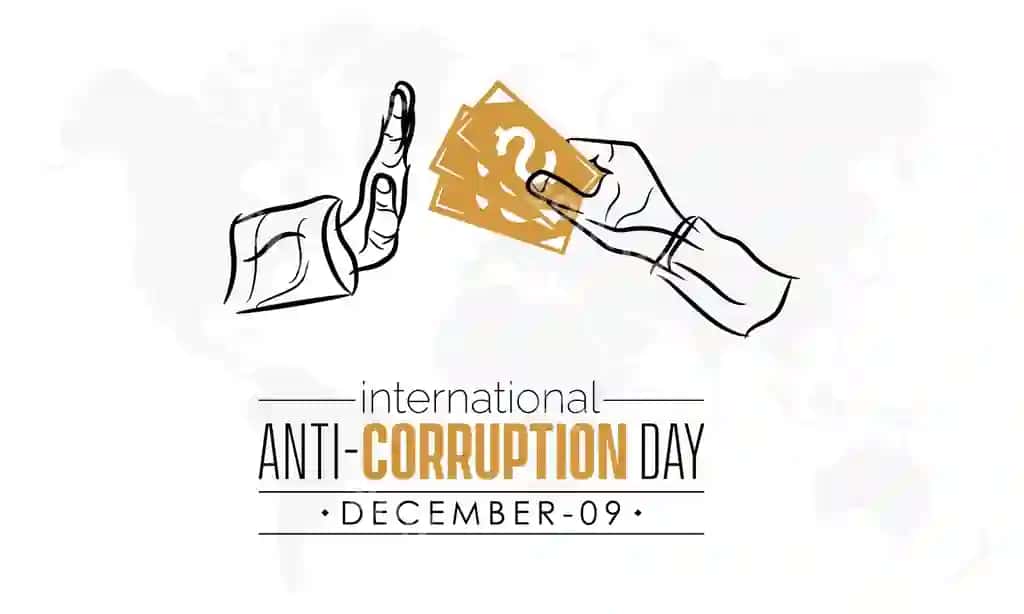 Vektor illustratsiyasi dizayn konsepsiyasi xalqaro korrupsiyaga qarshi | Vector illustration design concept international anticorruption