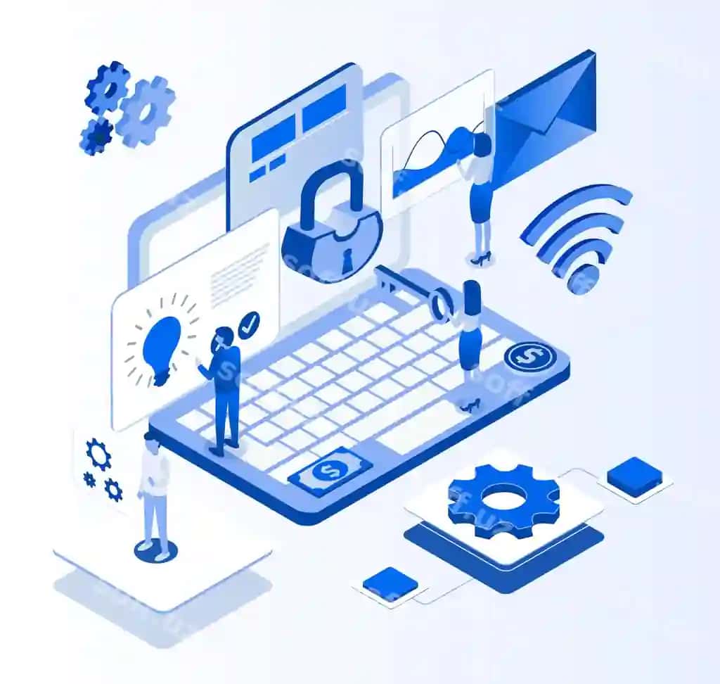 Hisob sayt yaratish jarayoni isometric banner | Account site creation process isometric banner