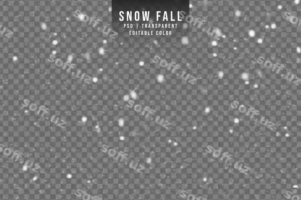Qish qor yog'ishi ajralangan shaffof orqa fon | Winter snowfall isolated transparent background