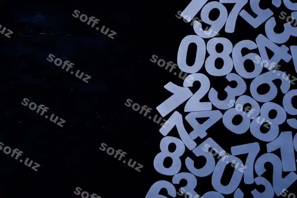 Orqa fonda nolddan to'qqizgacha sonlar | Background numbers from zero nine