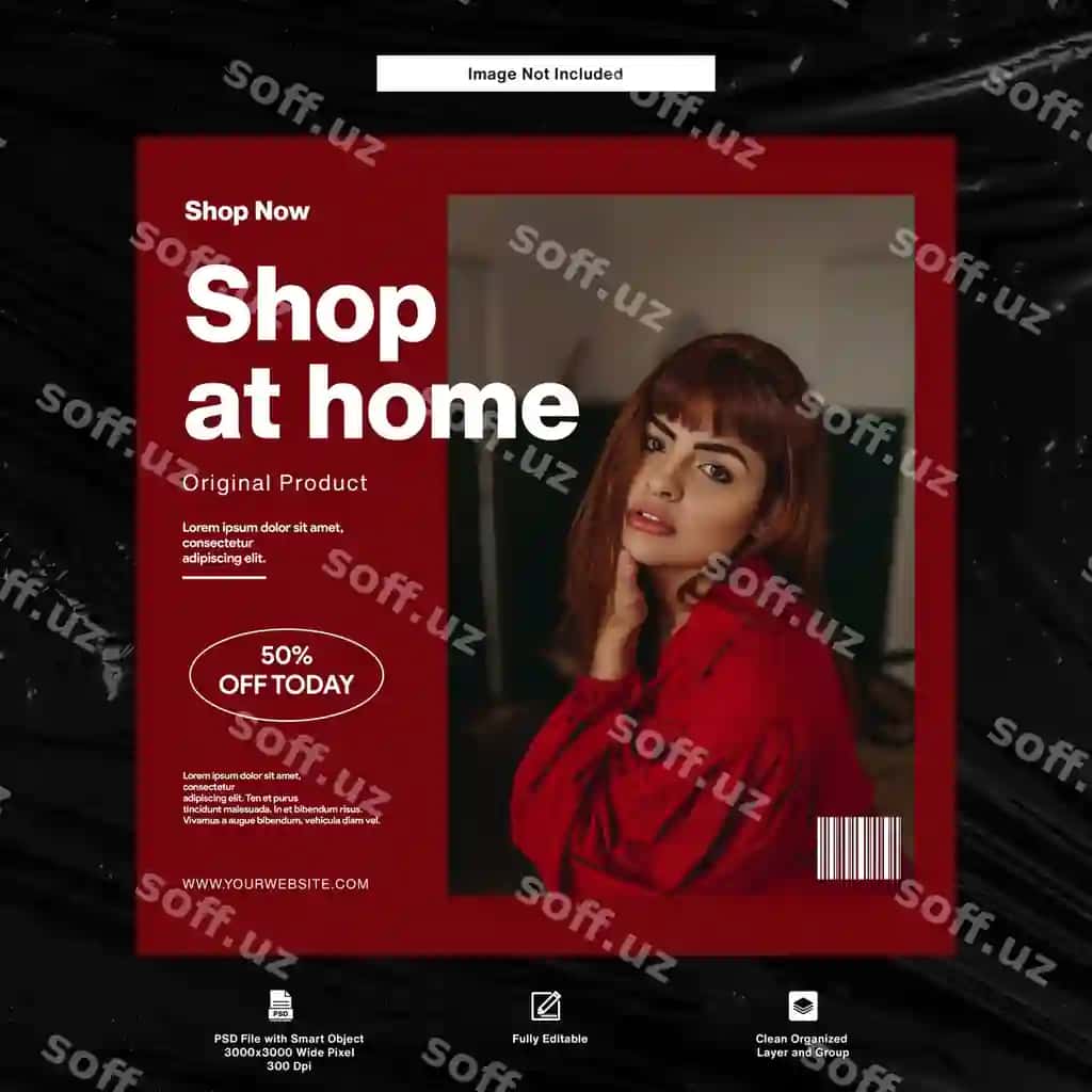 Black Friday xarid uchun ijtimoiy tarmoqlar shabloni | Black friday shopping social media template