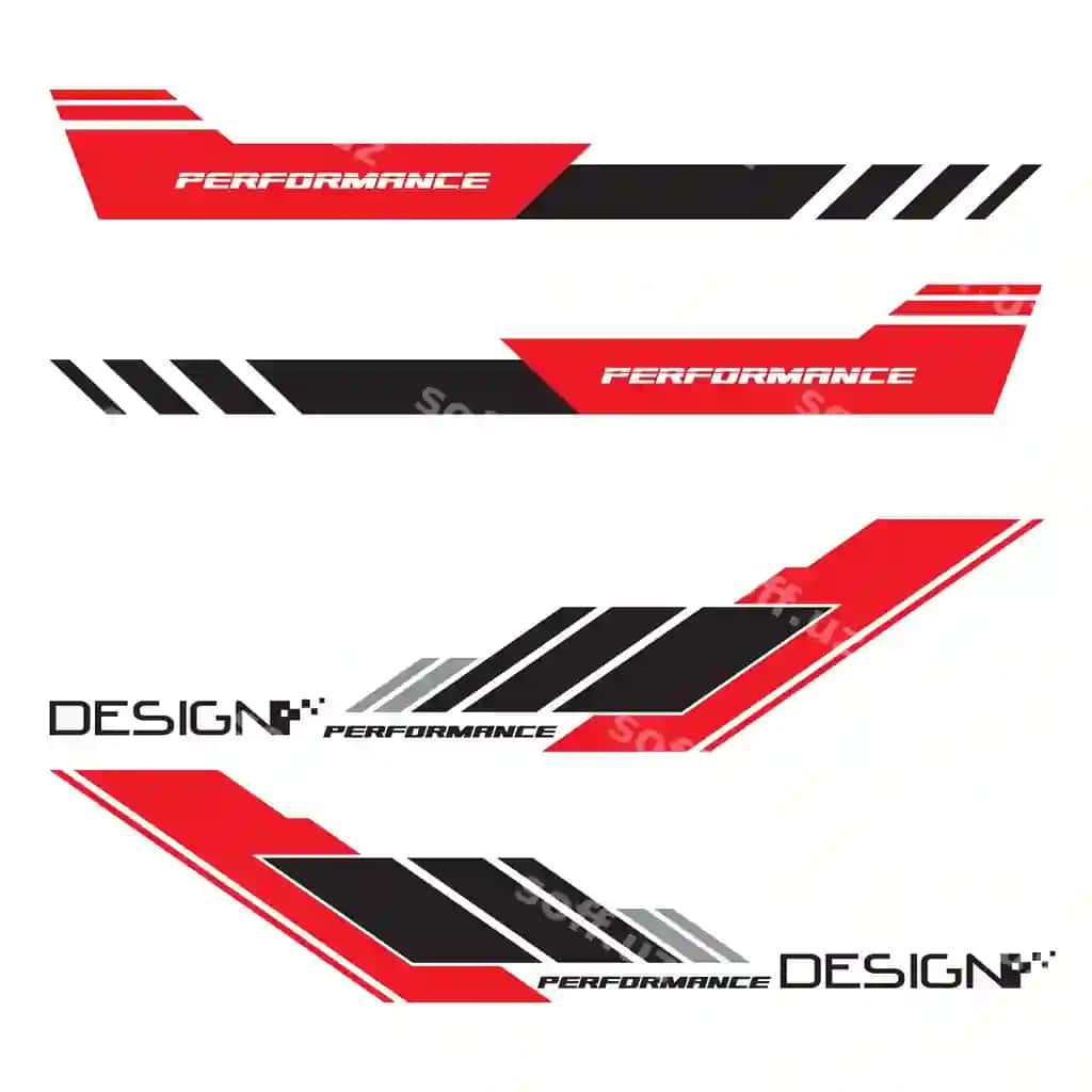 O'rab dizayn mashina vektorlari sport mayralari mashina nakleykalar qora rang | Wrap design car vectors sports stripes car stickers black color