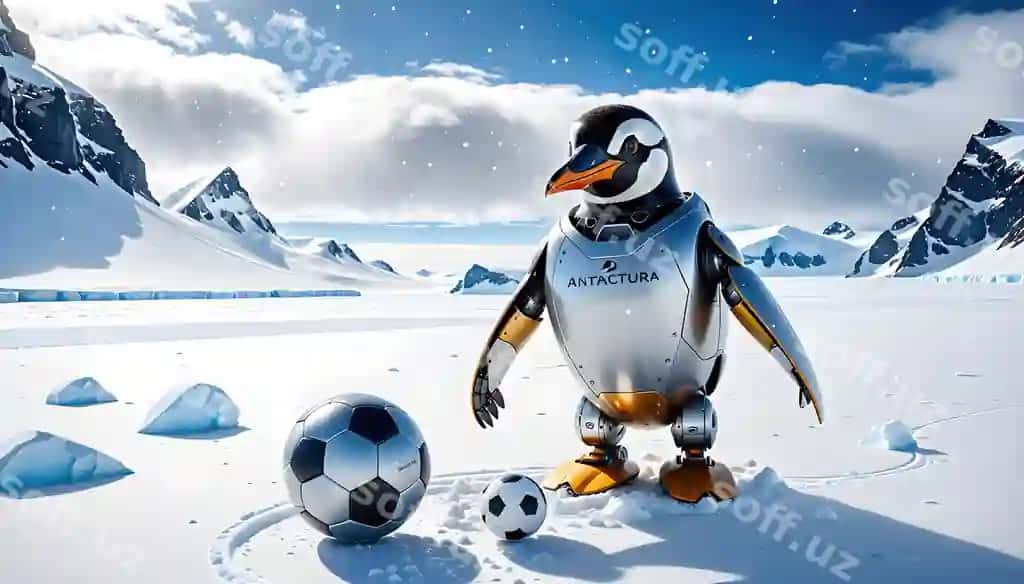 Robot pingvin futbol oynamoq | Robot penguin play football