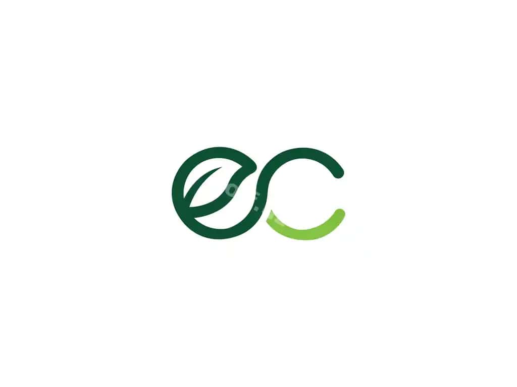 Ekо tabiiy eko monogramma logotipi dizayni eko do'st bo'lgan vektor logotipi | Eco natural ec monogram logo design ce eco friendly vector logo