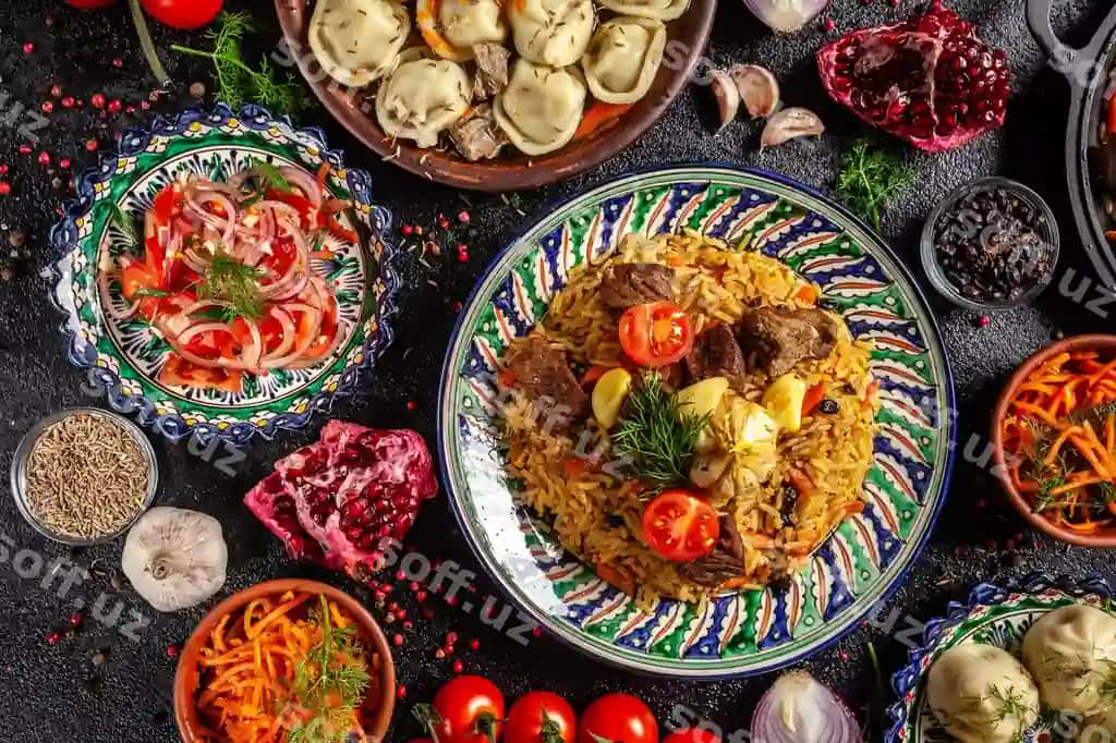 Milliy o'zbek palovi gosht bilan | National uzbek pilaf with meat
