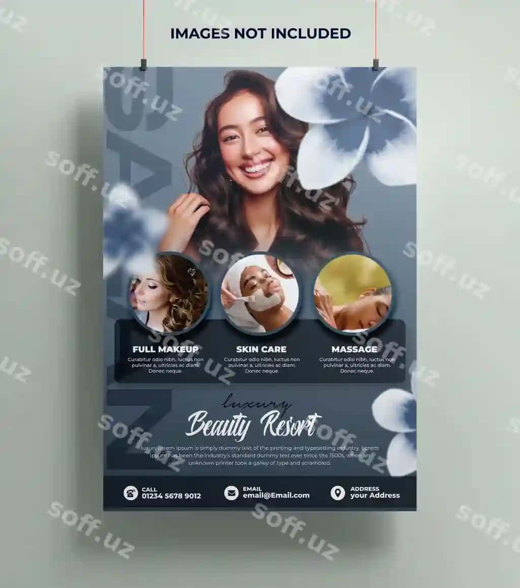Poter chiroyli qiz gulli poyga | Poster beauty queen with flower top