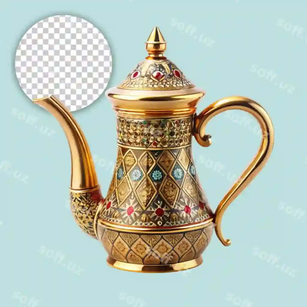 Pot kompaniyasi tomonidan ishlab chiqilgan shaffof fonda choy qozon | Kettle that is made by company called pot transparent background