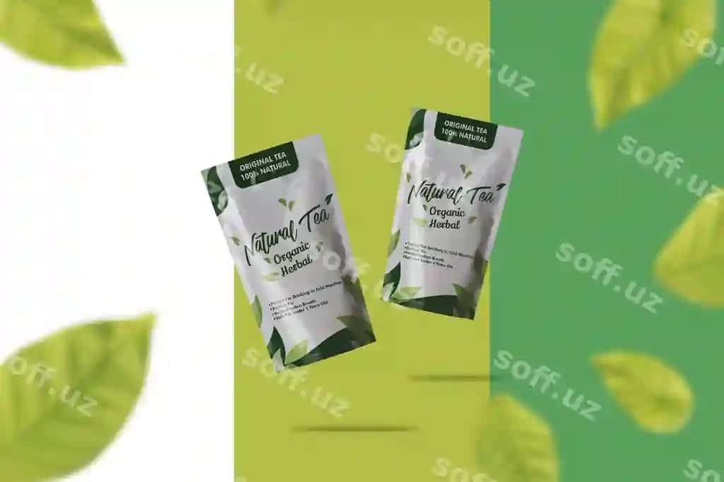 Choy qadoqlash dizayn modeli | Tea packaging design mockup