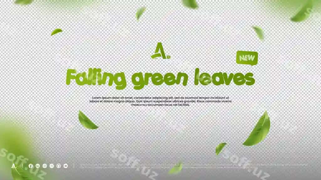 Yozgich yashil barglar | Falling green leaves