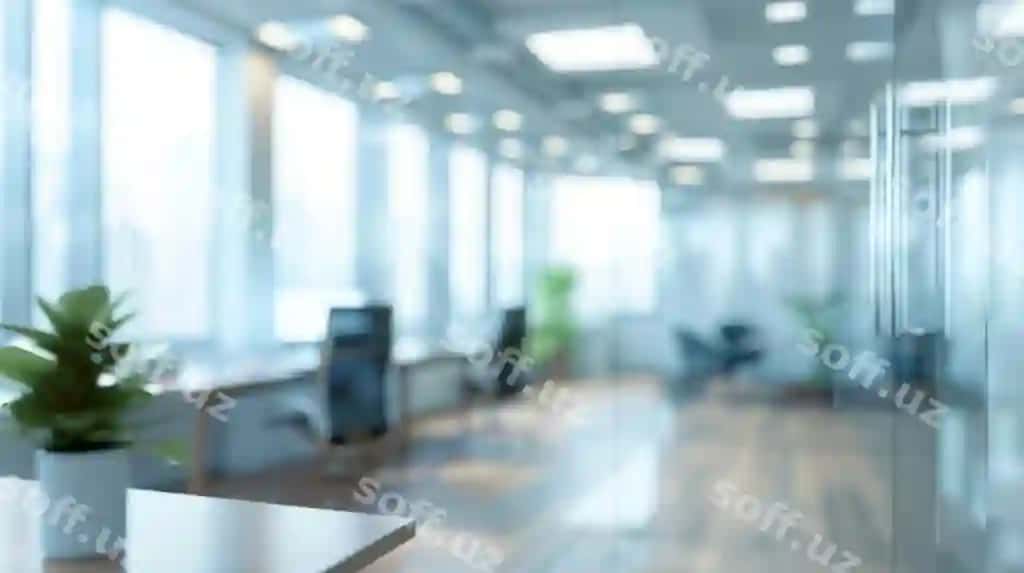 Ofis bulanmagan fon illustratsiyasi AI tomonidan yaratilgan | Office blurred background illustration generated by ai