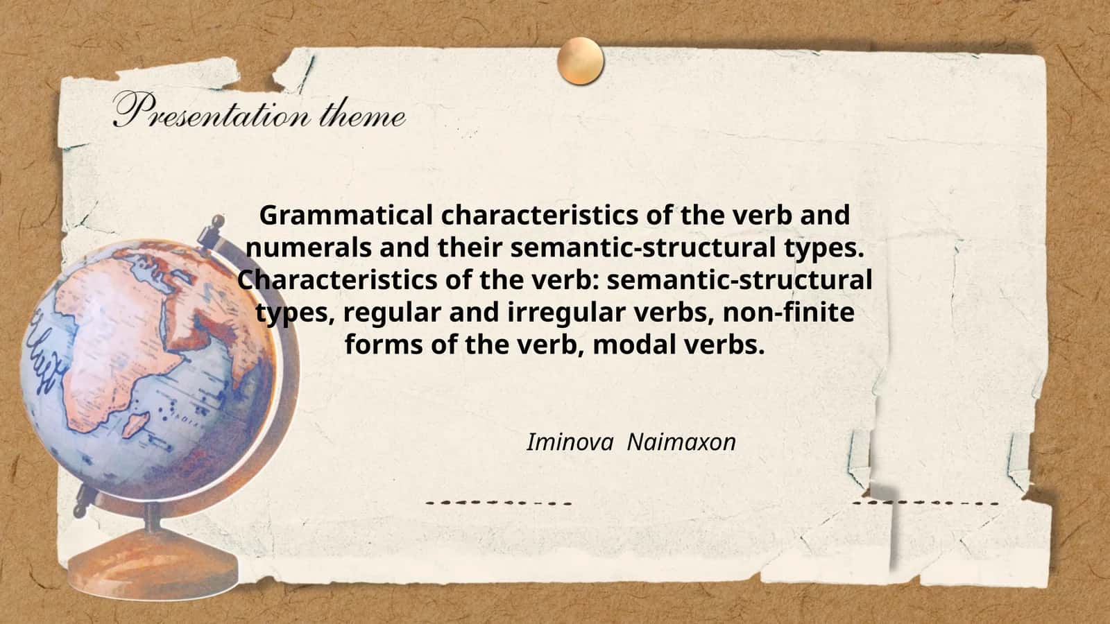 Grammatik xususiyatlari