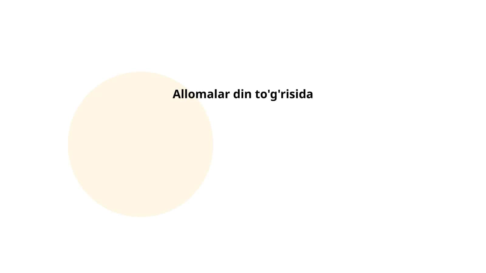 Allomalar dinning asosiy tamoyillari