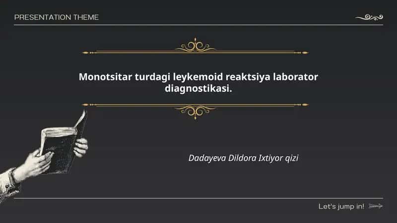 Monotsitar Turdagi Leykemoid Reaktsiya Laborator Diagnostikasi