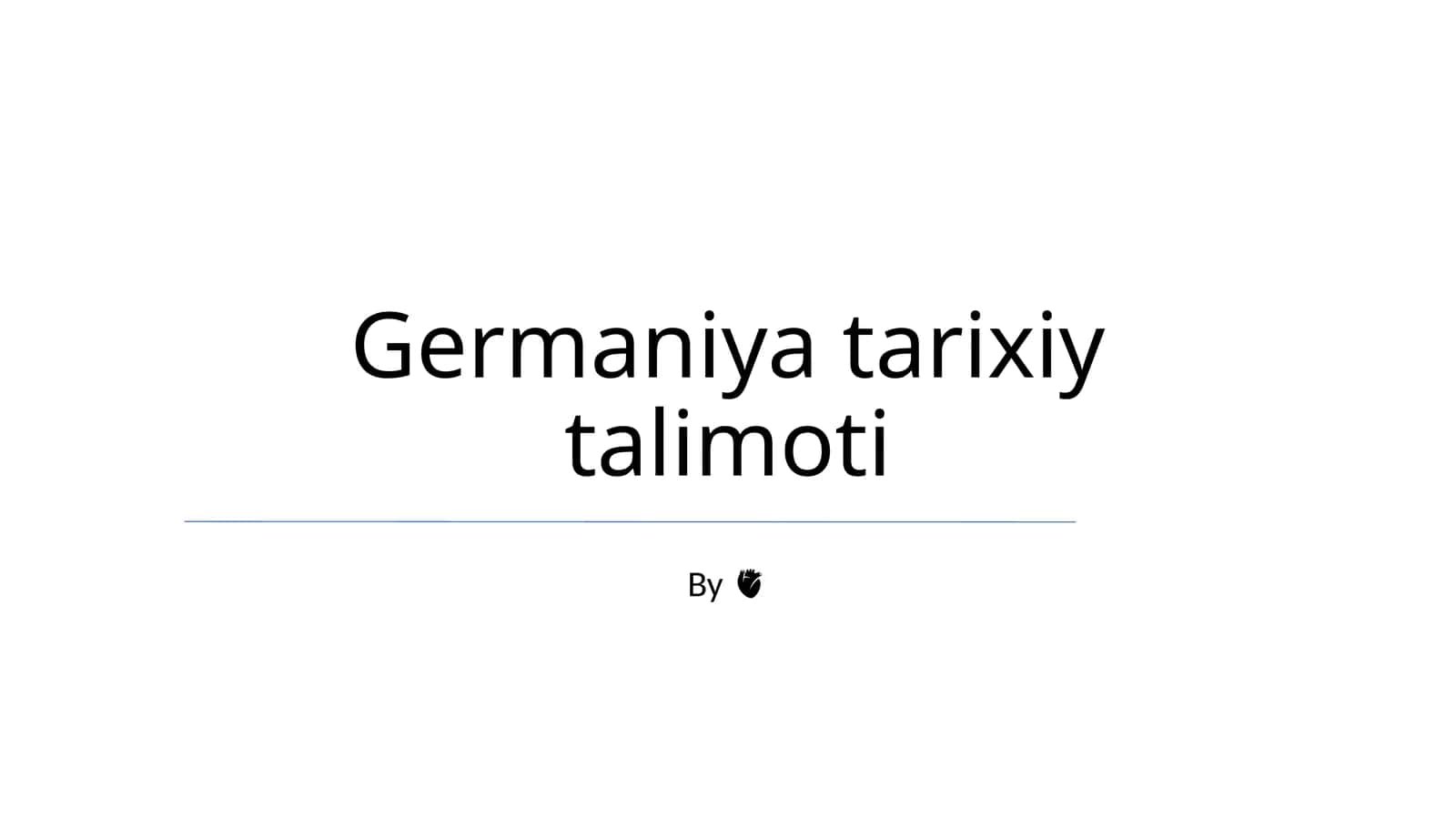 Germaniya tarixiy talimoti