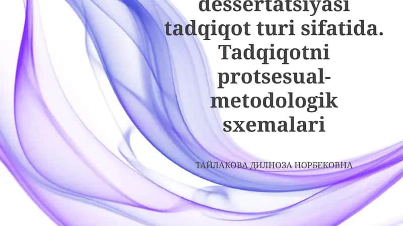 Magistrlik dessertatsiyasi tadqiqot turi sifatida