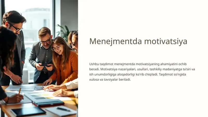 Menejmentda motivatsiya